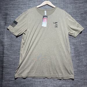 Nine Line Apparel Shirt Men's XL Olive Triblend Green Short Sleeve USA Flag